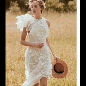 Nwot zimmermann  Mercer bird white silk dress